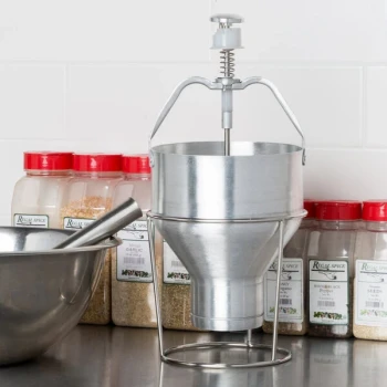 Choice 88 oz. Aluminum Pancake / Waffle Batter Dispenser with Stand
