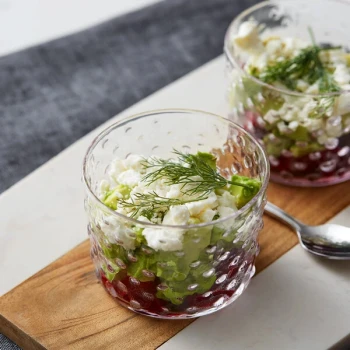 Acopa 7.5 oz. Hobnail Glass Bowl - 12/Case