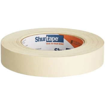 Shurtape Colonial COL 00 1" x 60 Yards Natural Premium Grade Masking Tape 100743