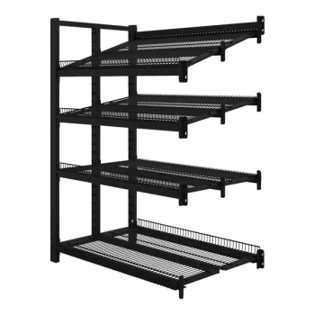Wanzl 36" x 36" x 78" 5-Shelf Beer Cave Cooler Add-On Shelving Unit
