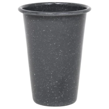 Crow Canyon Home K93GRY Stinson 14 oz. Gray Speckle Enamelware Tumbler