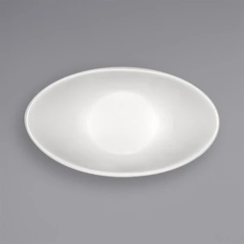 Bauscher Options from BauscherHepp 2.7 oz. Bright White Oval Porcelain Sauce Dish - 36/Case
