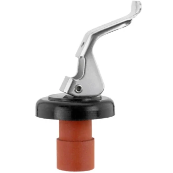 Franmara Italia Black Wine Bottle Stopper with Metal Lever 2278-01 - 10/Pack