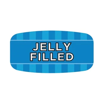 Bollin 5/8" x 1 1/4" Rectangular Permanent Jelly Filled Bakery Label - 1,000/Roll
