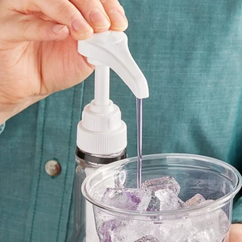 Choice 0.25 oz. Syrup Pump for Most 700 mL, 750 mL, and 1 Liter Bottles