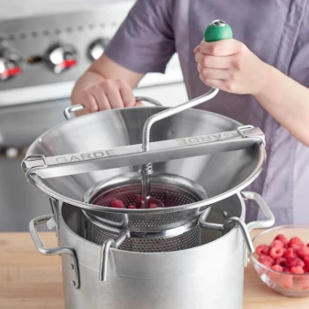 Garde Heavy-Duty Stainless Steel Rotary Food Mill with 3 Sieves - 5 Qt. Capacity