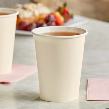 Creative Converting 9 oz. Ivory Poly Paper Hot / Cold Cup - 240/Case