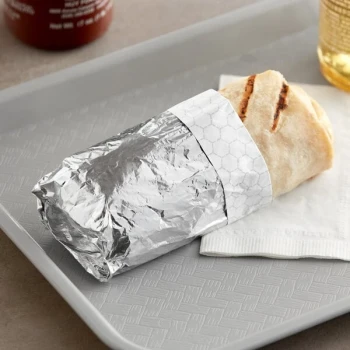 Bagcraft 12" x 12" Silver Insulated Honeycomb Foil Sandwich Wrap - 500/Pack