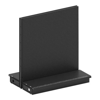 Lozier 36" x 26" x 54" Black Steel Double-Sided Island Pegboard Add-On Gondola Merchandiser