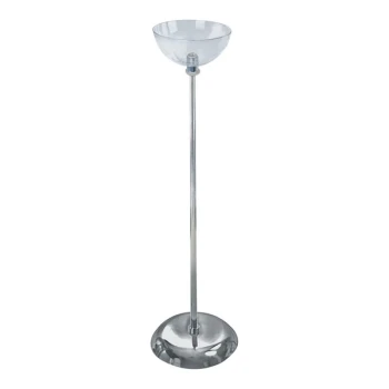 Azar Displays 8" Single Clear Polycarbonate Bowl Floor Display 700954
