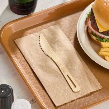 World Centric 6 11/16" Compostable Bamboo Knife - 2,000/Case