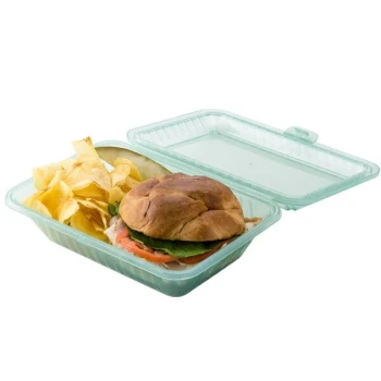 GET EC-11 9" x 6 1/2" x 2 1/2" Jade Green Customizable Reusable Eco-Takeouts Container - 12/Case