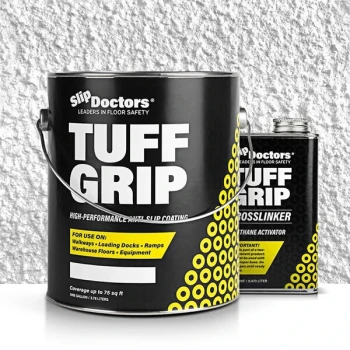 SlipDoctors Tuff Grip Extreme 1 Gallon White Aggressive Traction Non-Skid Floor Paint S-CT-TUFEXWHT1G