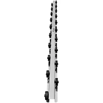Lavex 60" Skate Wheel Flow Rail with Staggered Plastic Wheels - 1000 lb. Capacity