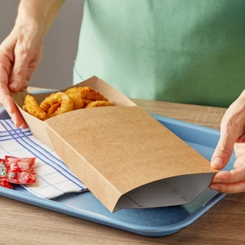 Carnival King Kraft Paper Food Sleeves for 3 lb. Food Trays - 250/Case