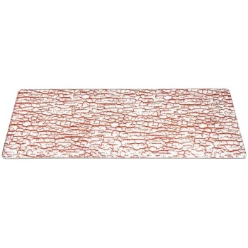 Rosseto Kalderon Corteccia 31" x 12" Rectangular Red Glass Wide Riser Shelf