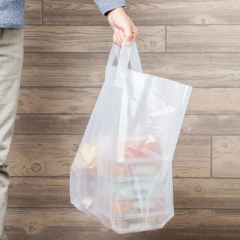 12" x 9" x 17" Polyethylene Soft Loop Handle Bag - 250/Case