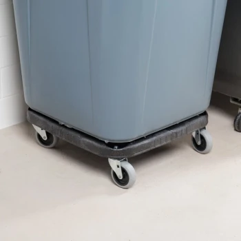 Rubbermaid® FG353000BLA BRUTE Black Square Trash Can Dolly