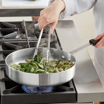 Choice 5 Qt. Aluminum Saute Pan with Black Silicone Handle