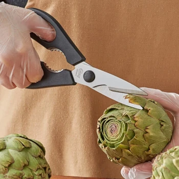 Choice 3 3/4" Stainless Steel All-Purpose Kitchen Shears with Polypropylene Handles