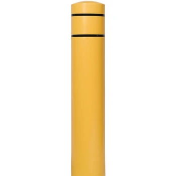 Innoplast BollardGard 11 1/8" x 60" Yellow Bollard Cover with Black Reflective Stripes BC1160YBK