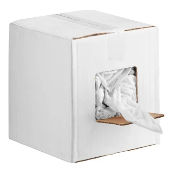 Hospeco White Medium Weight New Washed T-Shirt Rags in Bulk - 50 lb.