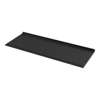 Borray Manufacturer Inc. 48" x 17 1/2" x 2 1/2" Black ABS Meat Shelf Liner - 6/Case