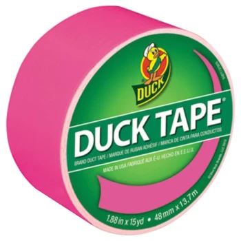 Duck Tape 1265016 1 7/8" x 15 Yards Colored Neon Pink Duct Tape