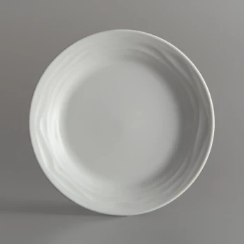 Tuxton GDP-002 TuxTrendz Sandbar 6 1/4" Bright White China Plate - 24/Case