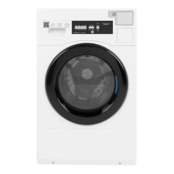 GE VFW310SSRWW 3.5 Cu. Ft. Front-Load Electric Commercial Washer - Free Use / App Payment / Coin Compatible