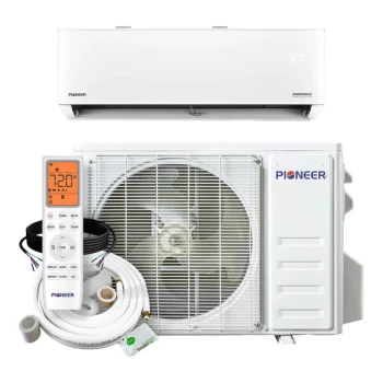 Pioneer Quantum Ultra WYT-24 WYT012GLSI24RL High Wall-Mounted Ductless Mini Split AC / Heat Pump System - 24 SEER2, 12,000/12,600 BTU, 208-230V