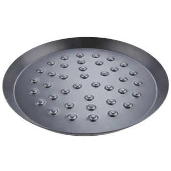 American Metalcraft NCAR17HC 17" Hard Coat Anodized Aluminum Cutter Pizza Pan with Nibs