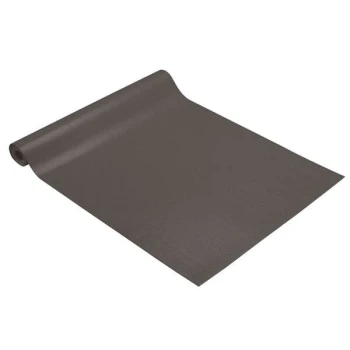 Cactus Mat 1011R-E3 Ezy Kleen Round Rib 3' Wide Gray Vinyl Runner Mat - 1/8" Thick