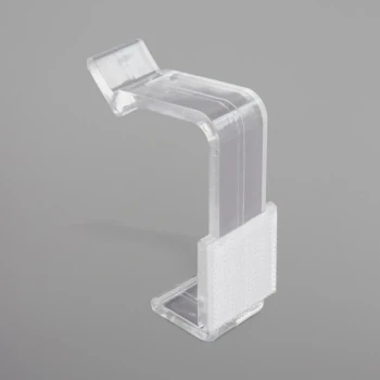 Snap Drape LV Clear Plastic Table Skirt Clip with Hook and Loop Attachment - 50/Bag