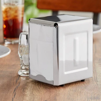 Choice Stainless Steel Low-Fold Napkin Dispenser