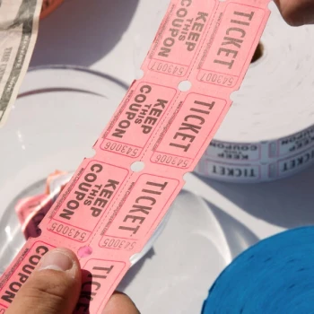 Carnival King Pink 2-Part Customizable Raffle Tickets - 2,000/Roll