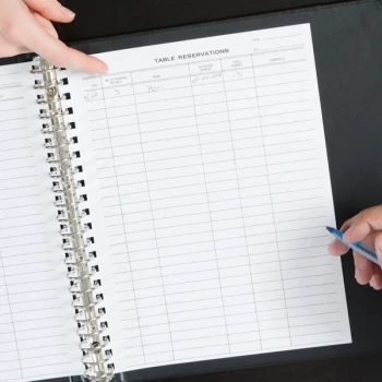 Menu Solutions R020 Reservation Book Replacement Sheets - 50/Pack