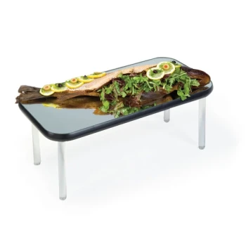 Geneva 2265 Rectangular Rimless Stacking Mirror Food Display Tray - 16" x 32"