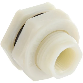 Choice 3/4" Nylon Tank Bulkhead Assembly for Vegetable Crispers