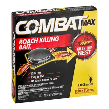 Combat Max® DIA51913 8-Pack Large Roach Bait - 12/Case