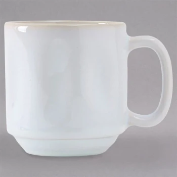 Tuxton GAA-150 TuxTrendz Artisan Agave 12 oz. Yukon China Mug - 24/Case