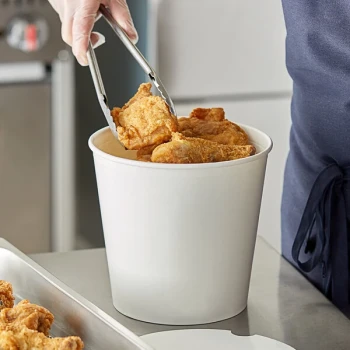 Choice 170 oz. White Food Bucket with Lid - 20/Pack
