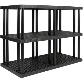SPC Industrial DuraShelf 66" x 36" x 51" Plastic Grid Top 3-Shelf System S6636x3