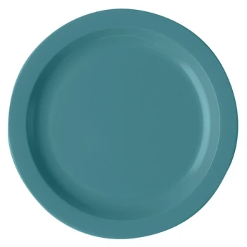 Cambro 10CWNR401 Camwear® 10" Slate Blue Polycarbonate Narrow Rim Plate - 48/Case