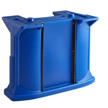 Cambro C10011 Navy Blue Versa Bar / Table Leg Kit with (1) Standard Height Leg / (2) Decor Panel Rails