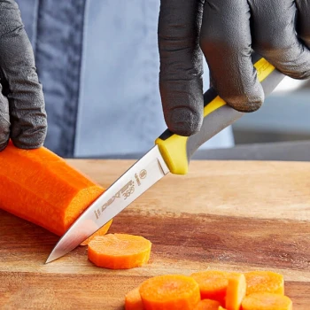 Dexter-Russell 36000Y 360 Series 3 1/2" Paring Knife with Yellow Handle