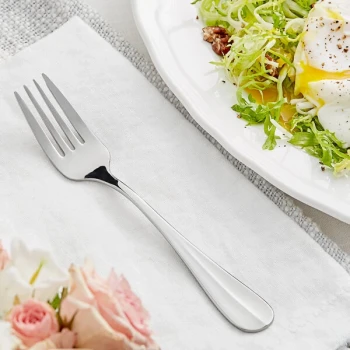 Acopa Brigitte 6 3/4" 18/8 Stainless Steel Extra Heavy Weight Salad / Dessert Fork - 12/Case