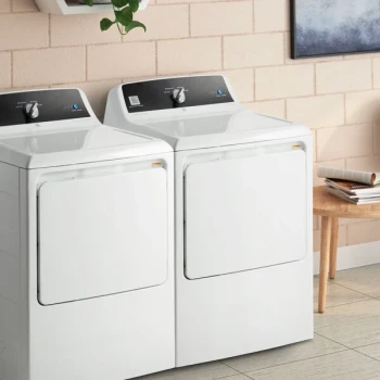 GE VTD52EASRWB 7.4 cu. ft. Front Load Electric Commercial Dryer - Free Use / App Payment