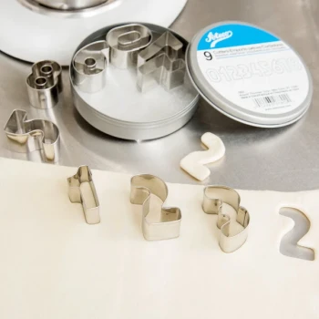 Ateco 7802 9-Piece 1 1/2" Stainless Steel Numbers Cutter Set