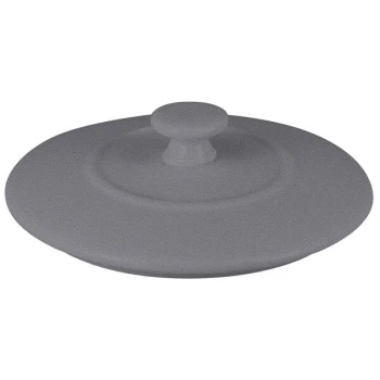 RAK Porcelain Chef's Fusion 4" x 11/16" Stone Gray Porcelain Cocotte Lid - 12/Case